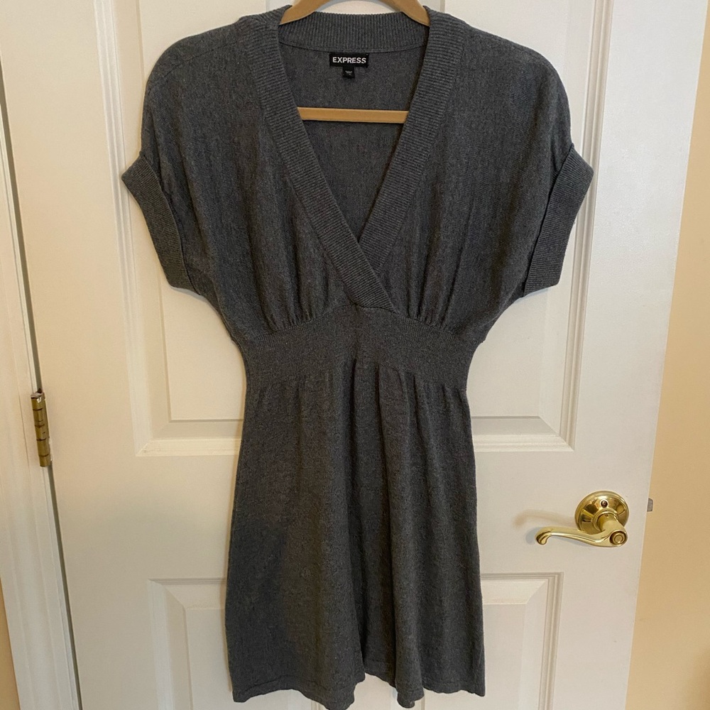 Gray light weight sweater dress Express